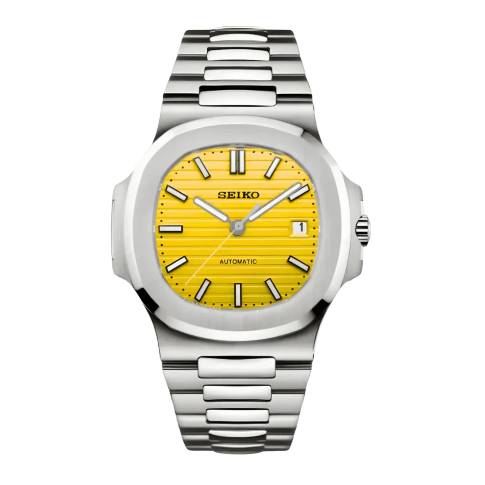 Seiko Mod Nautilus Yellow.