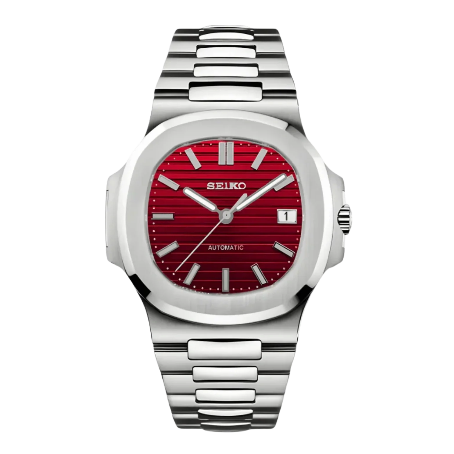 Seiko Mod Nautilus Red.