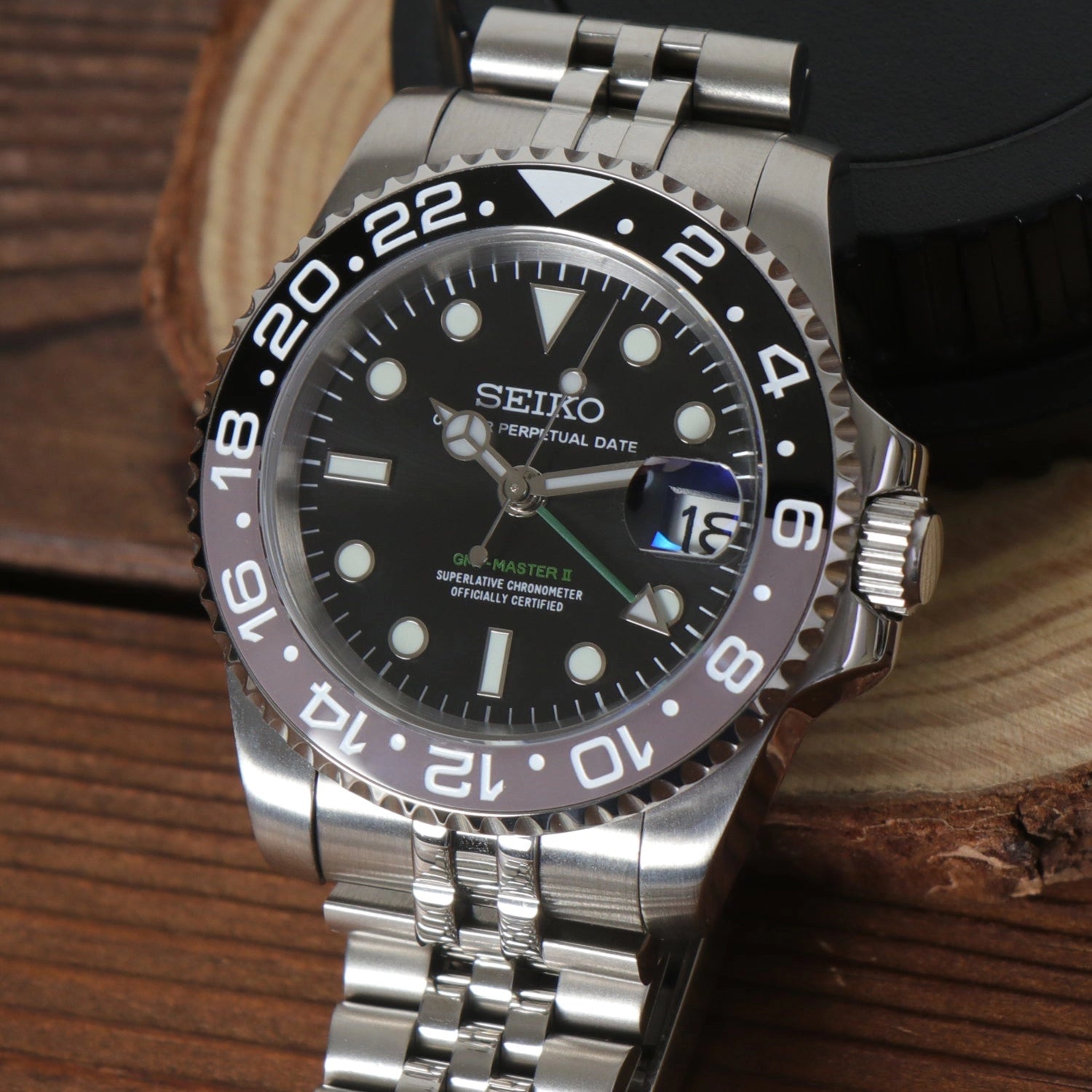 Seiko Mod GMT Bruce Wayne