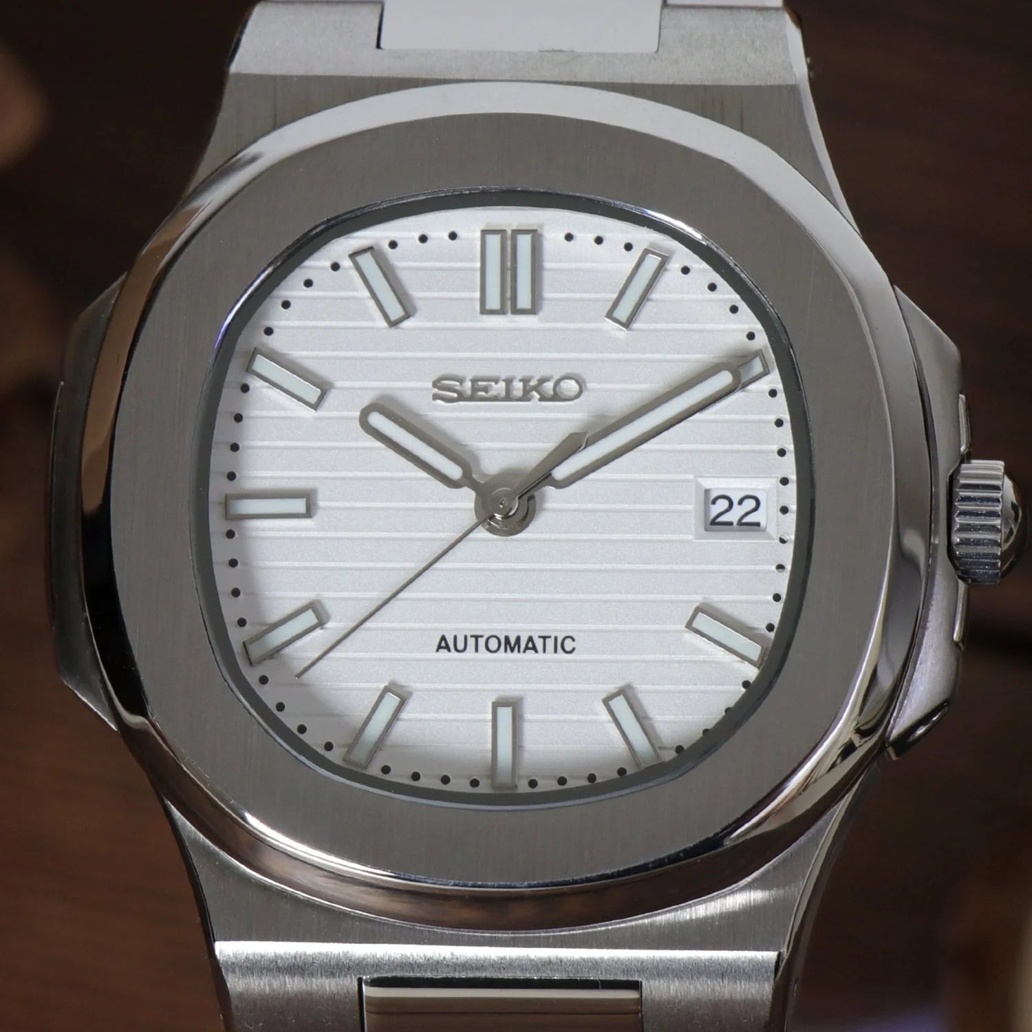 Seiko Mod Nautilus White