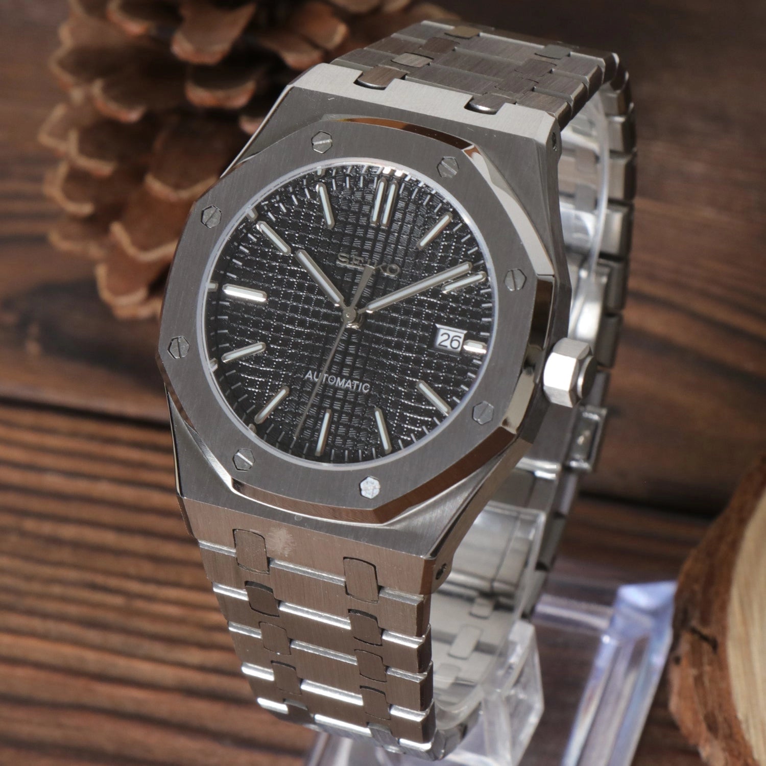 Seiko Mod Royal Oak Black