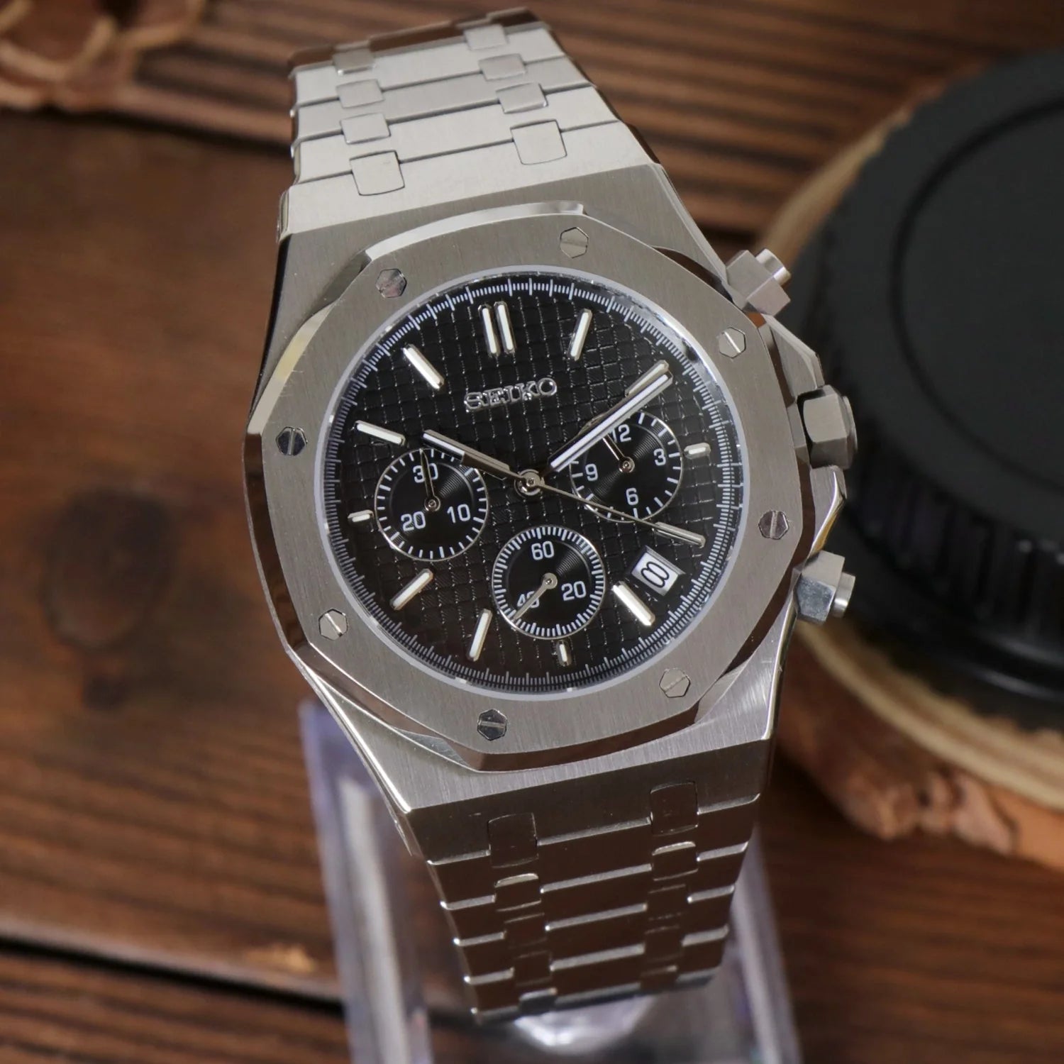 Chronographe Seiko Royal Oak Noir