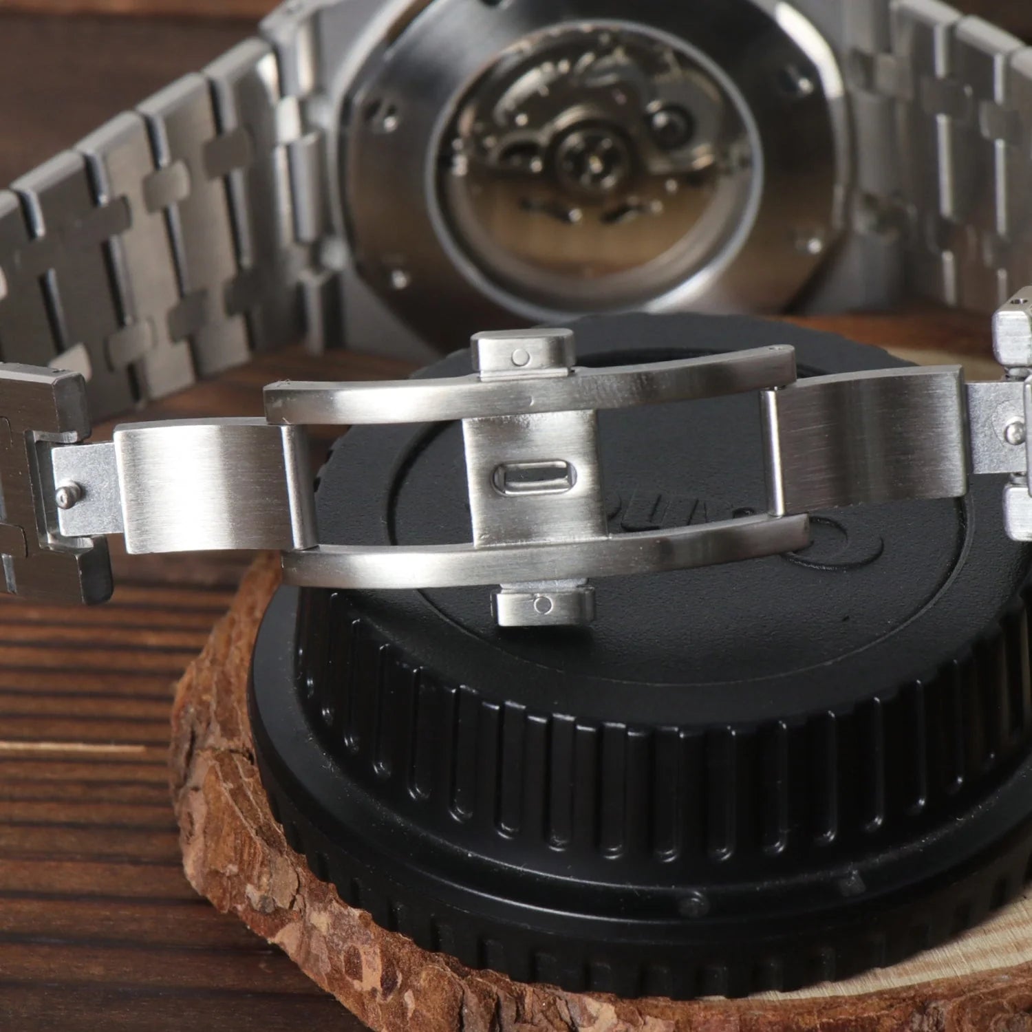 Seiko Mod Royal Oak Skeleton Schwarz