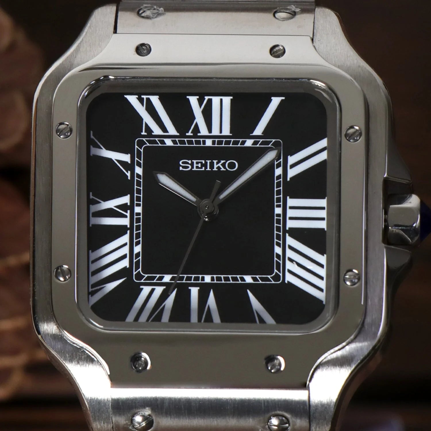 Seiko Mod Santos Classic Black