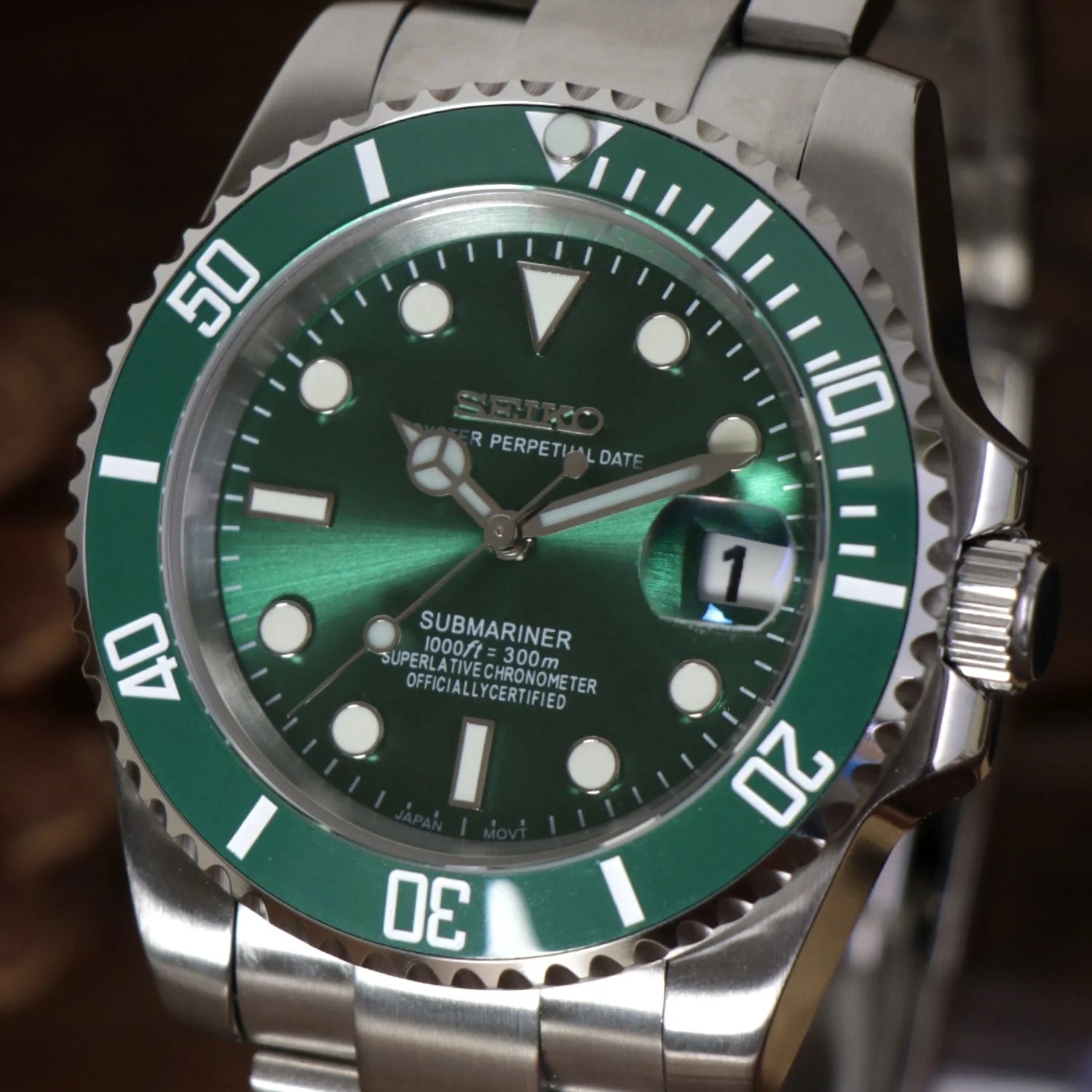 Seiko Mod Submariner Hulk