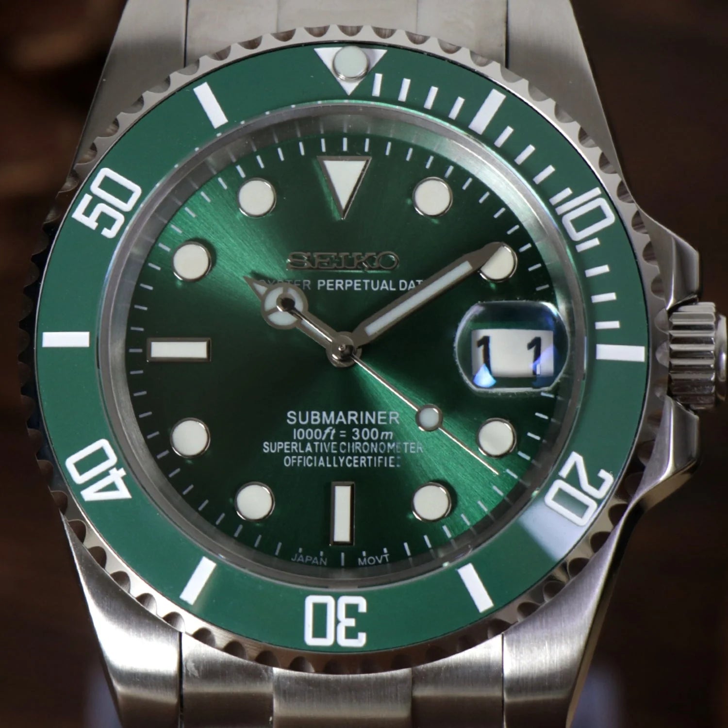 Seiko Mod Submariner Hulk