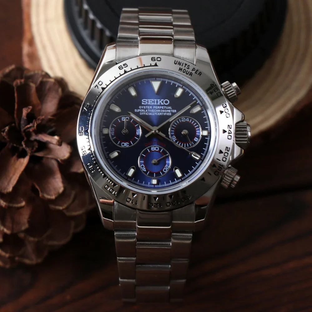 Seiko Mod Daytona Royalblau