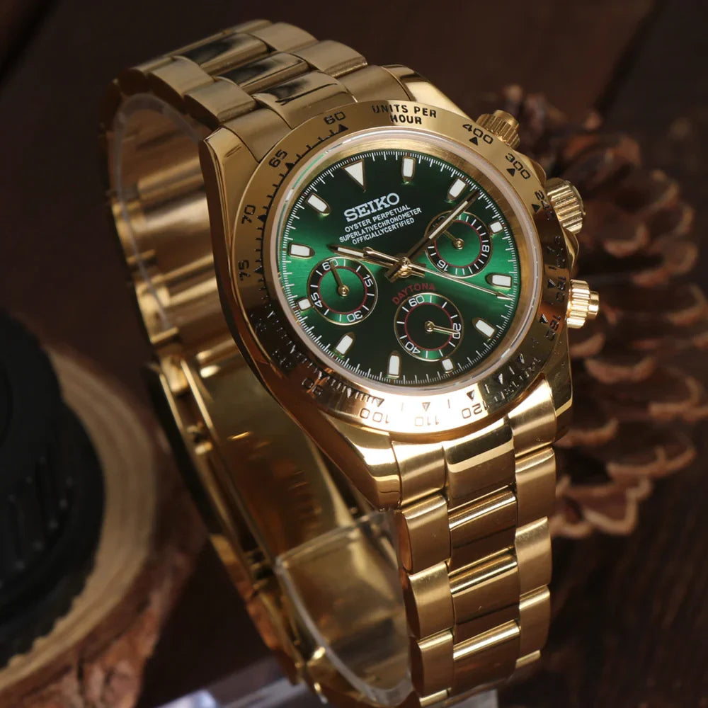 Seiko Mod Daytona Émeraude