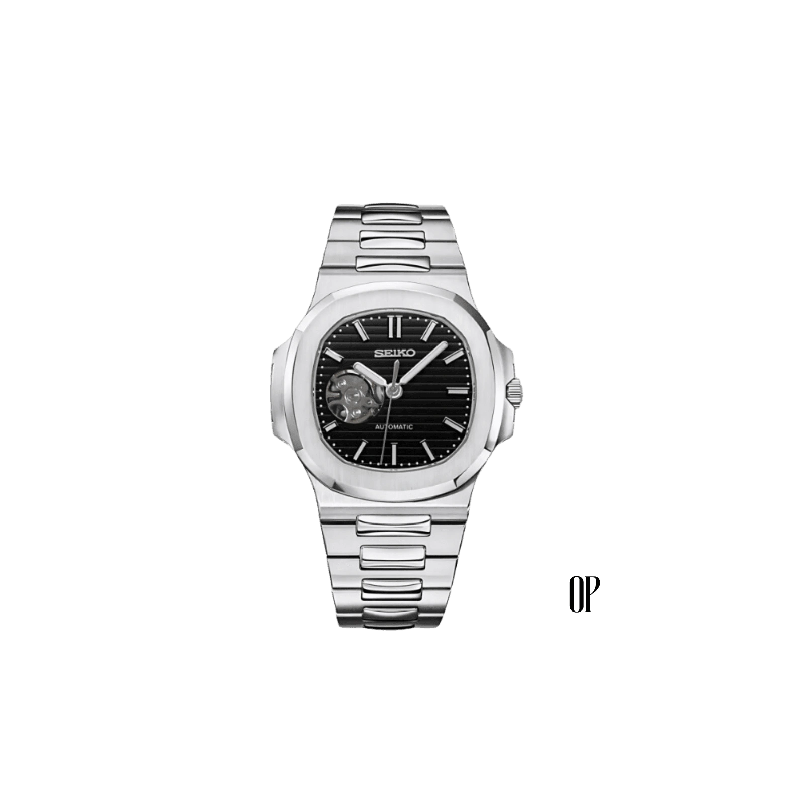 seiko-mod-nautilus-open-heart-black