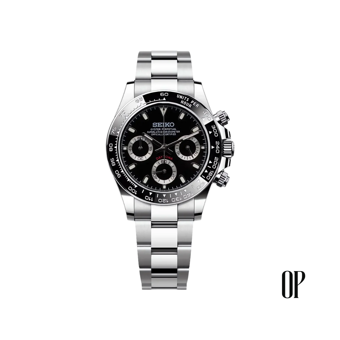 Seiko Mod Daytona Black Panda