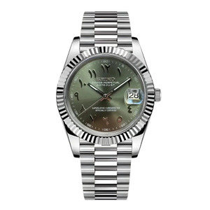Seiko Mod Datejust Mod Arabic Olive Green