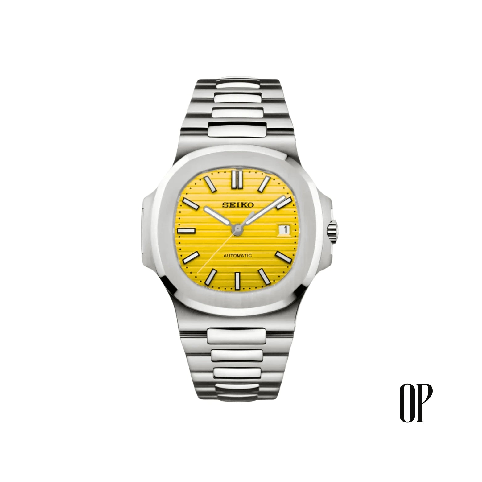 Seiko Mod Nautilus Yellow.