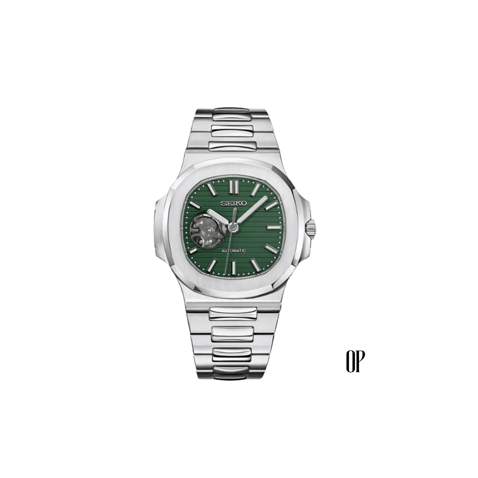 seiko-mod-nautilus-open-heart-green
