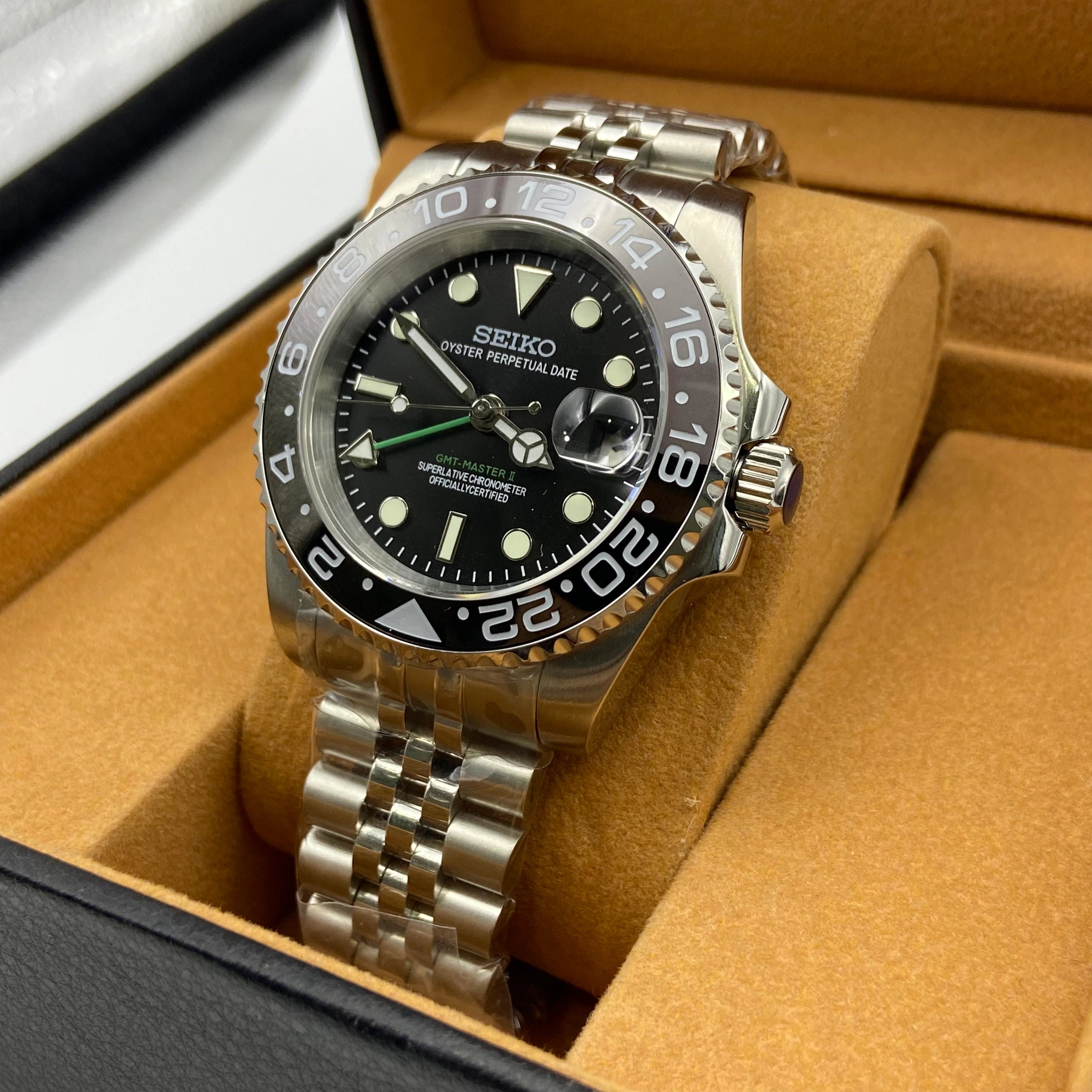 Seiko Mod GMT Bruce Wayne