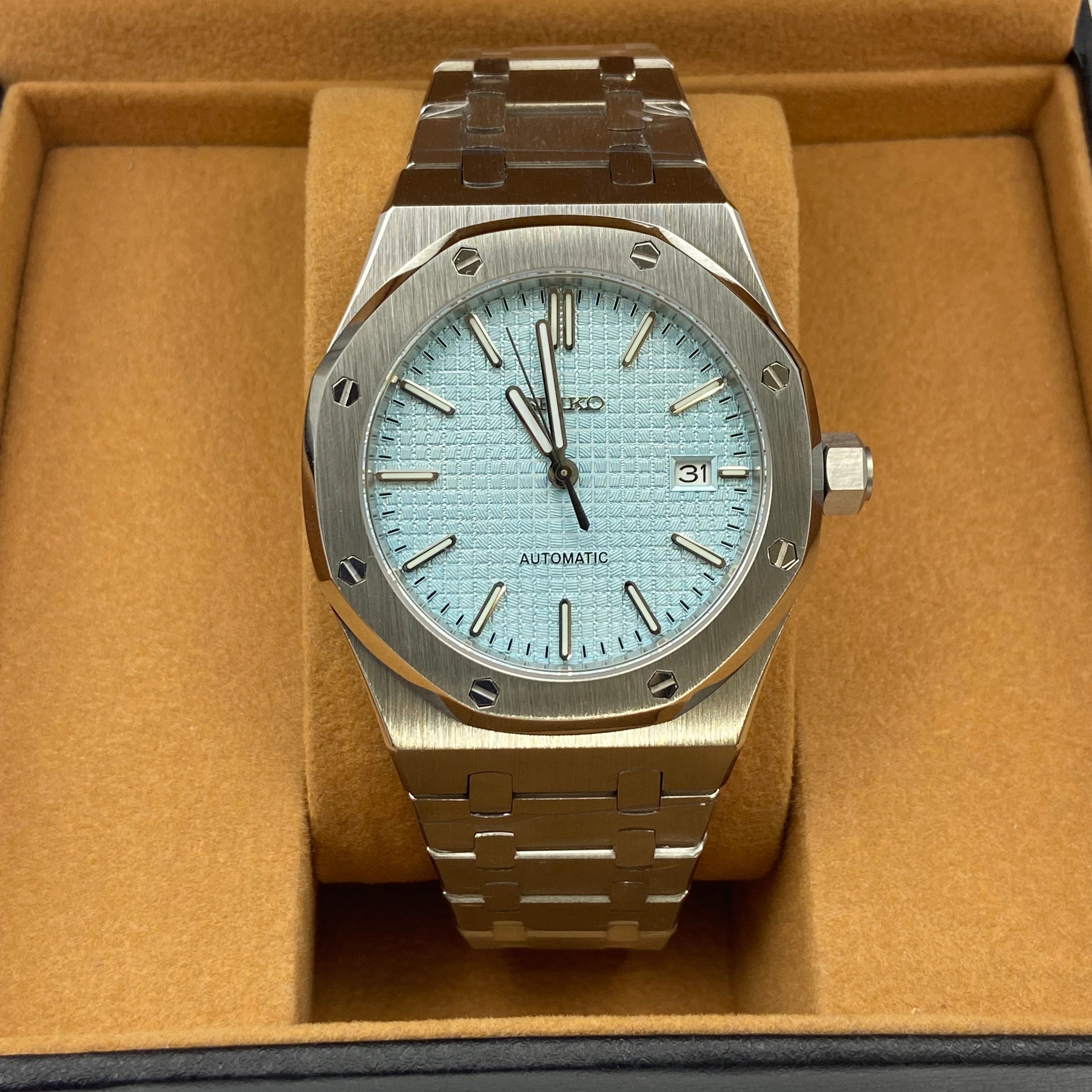 Seiko Mod Royal Oak Tiffany Blau