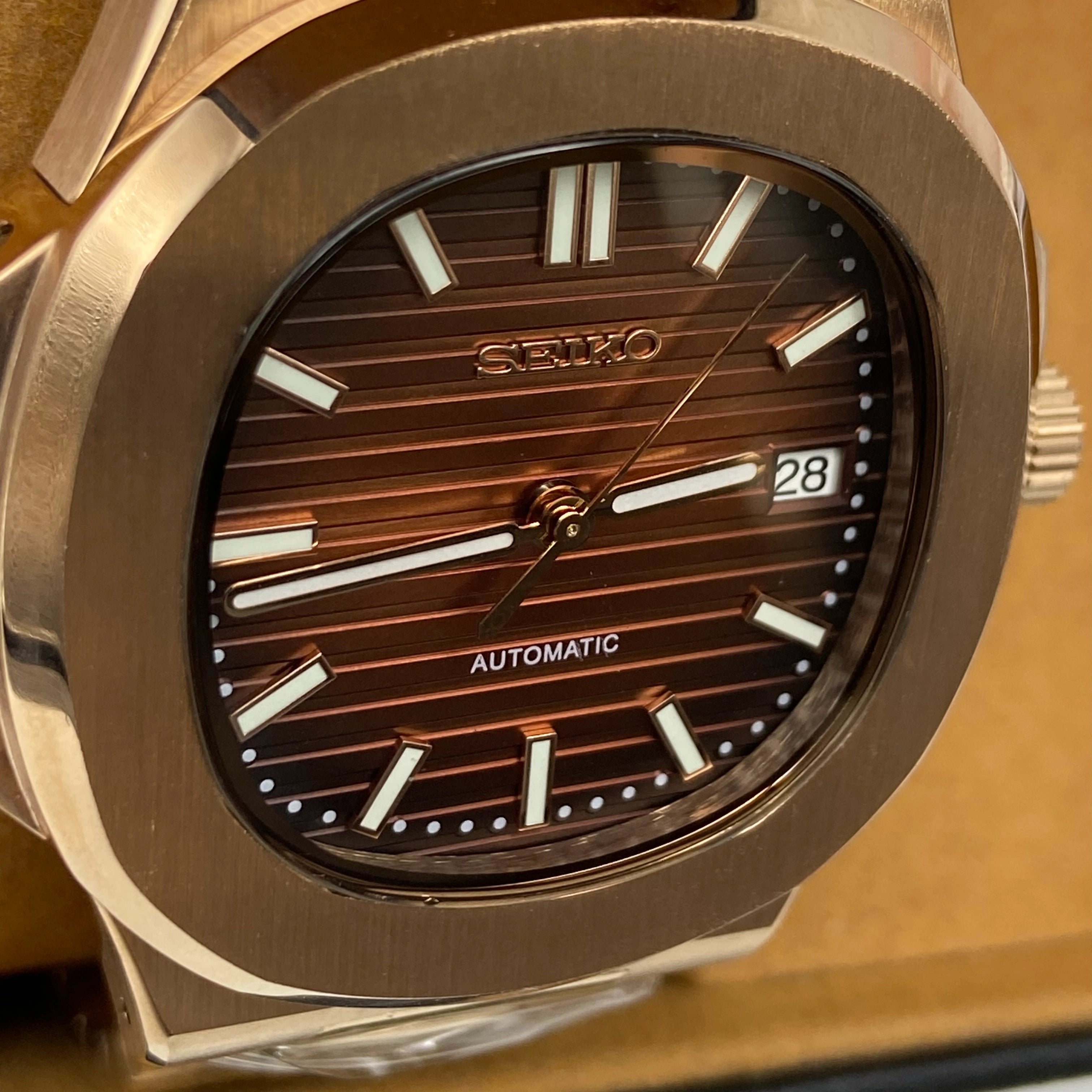 Seiko Mod Nautilus Chocolate