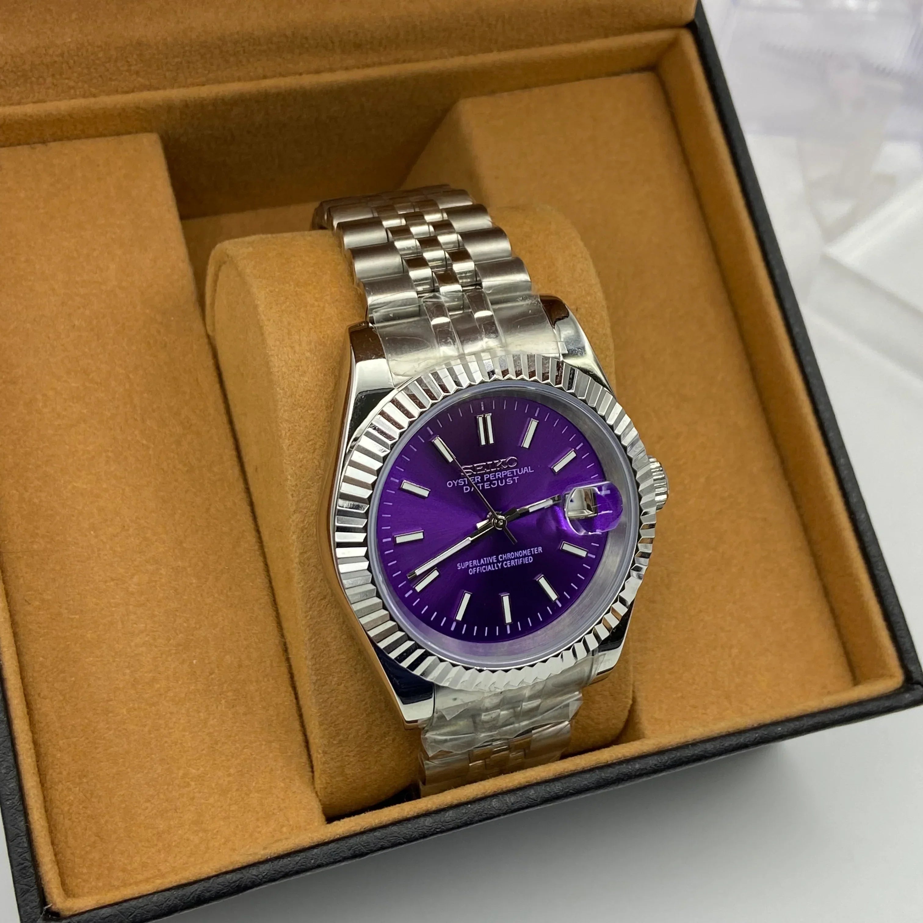 Seiko Mod Datejust Violet
