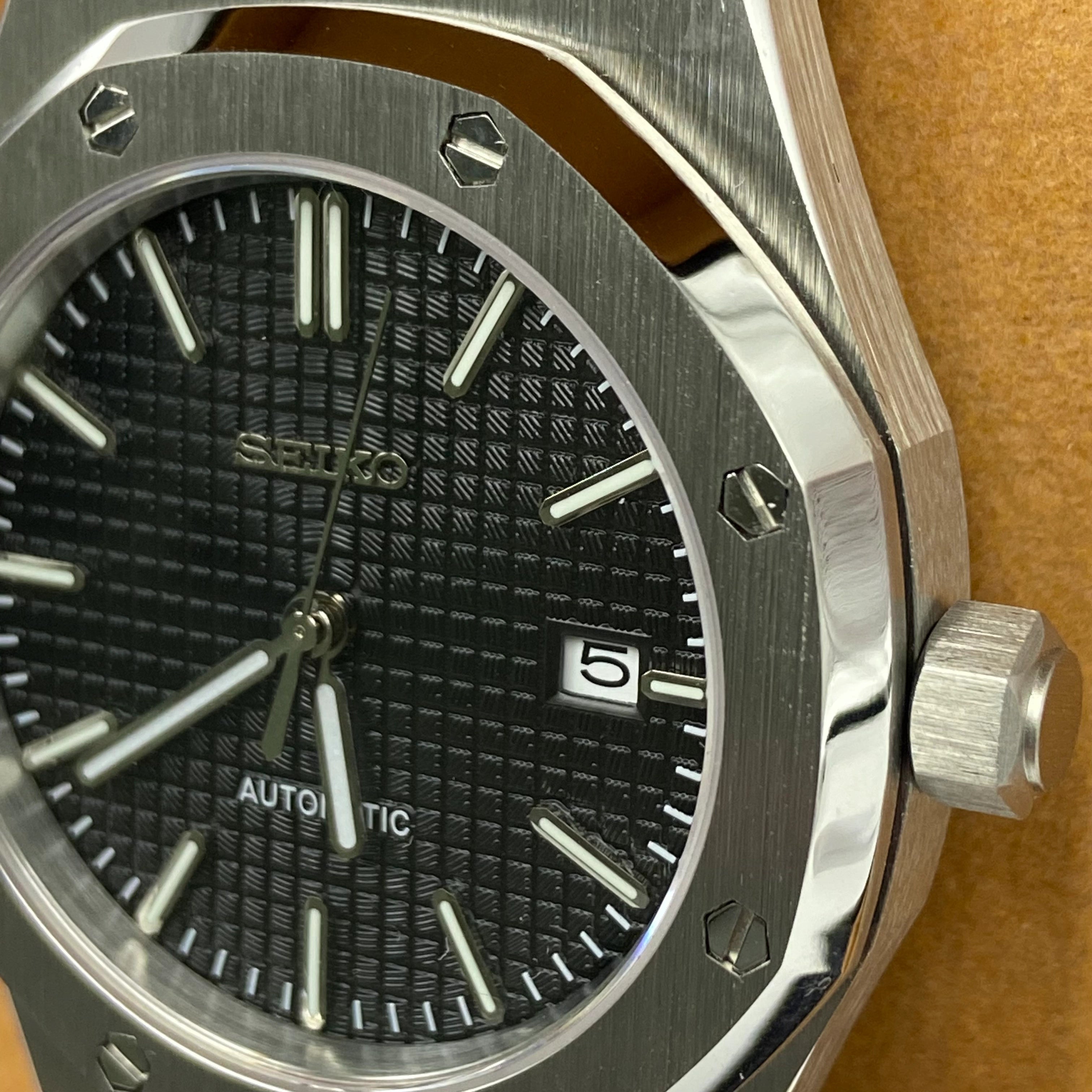 Seiko Mod Royal Oak Black