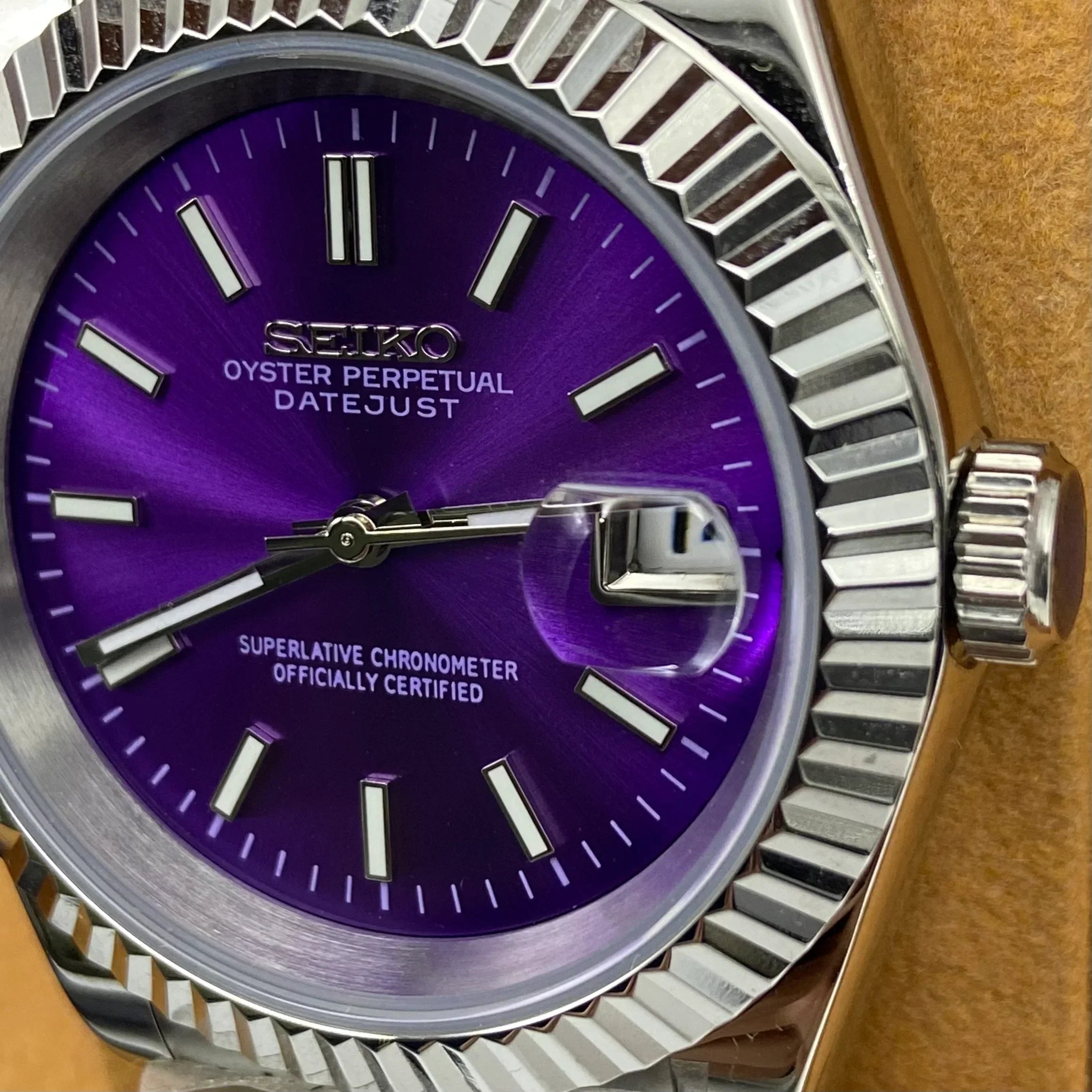 Seiko Mod Datejust Violet