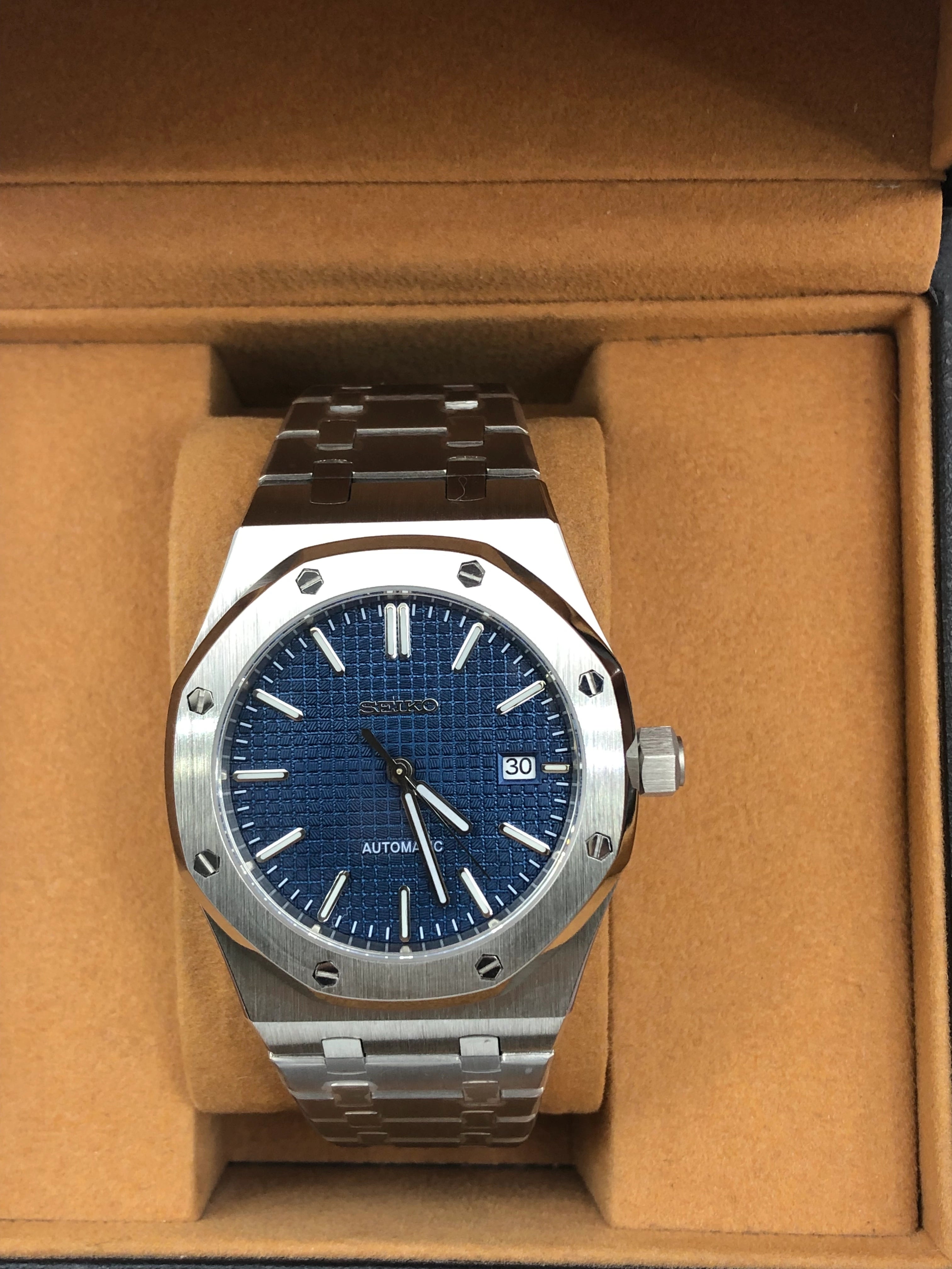 Seiko Mod Royal Oak Blue
