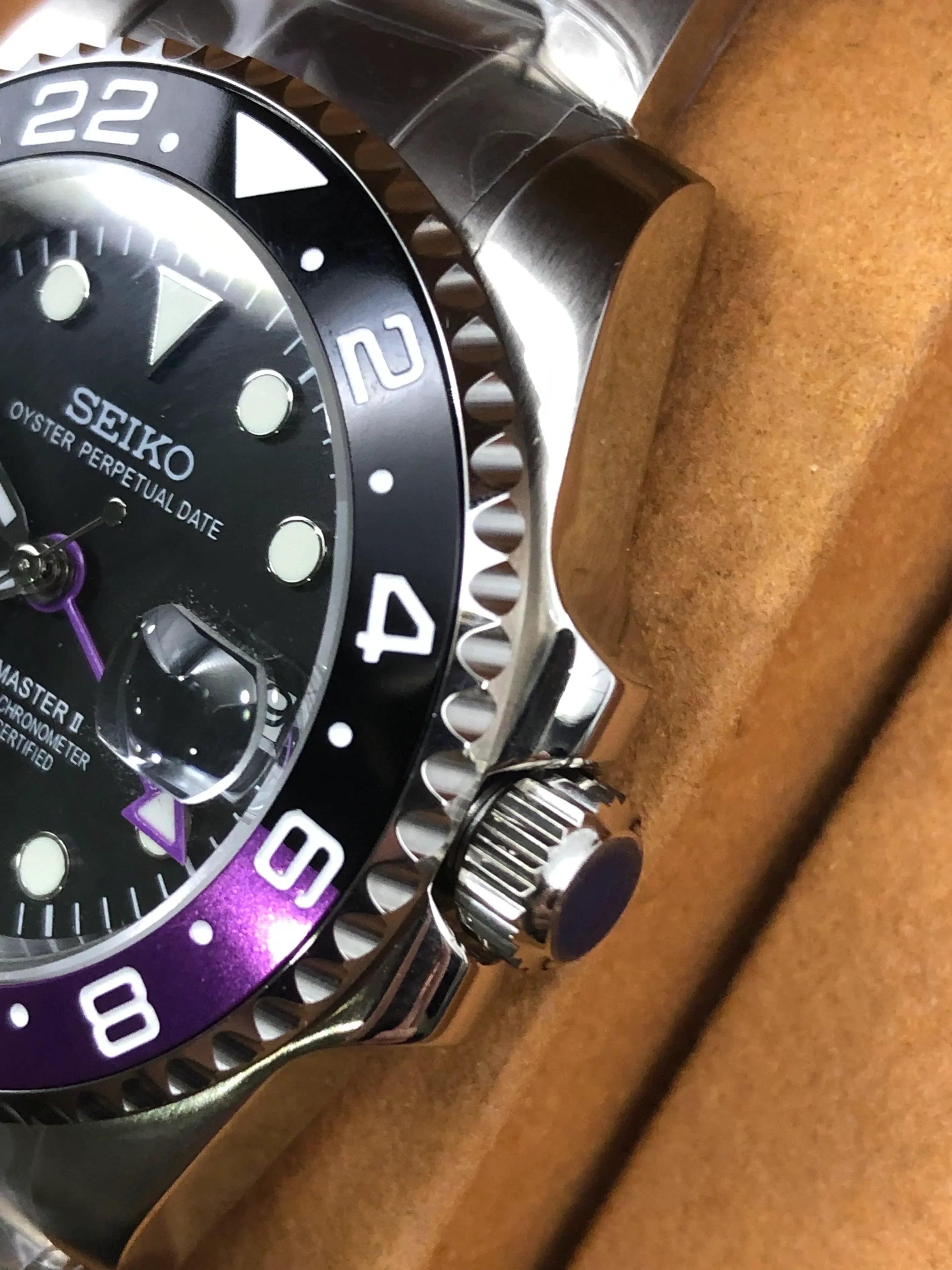Seiko Mod Submariner Lila
