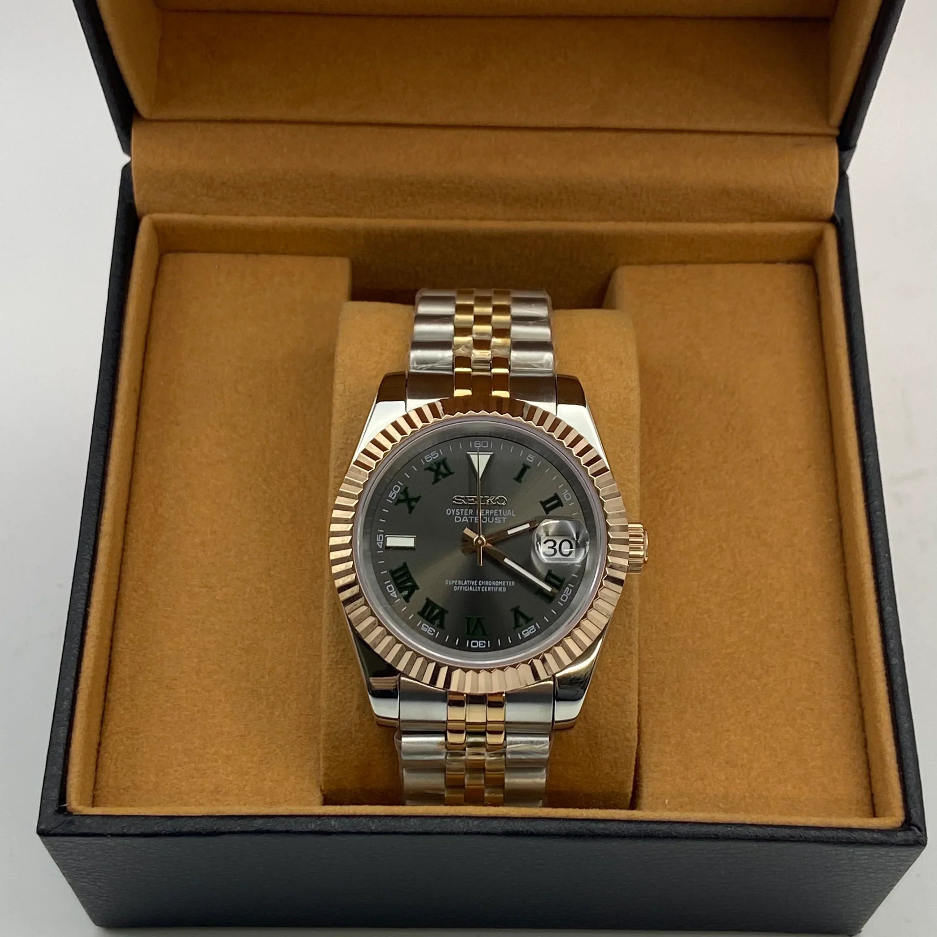 Seiko Mod Datejust Wimbledon bicolore