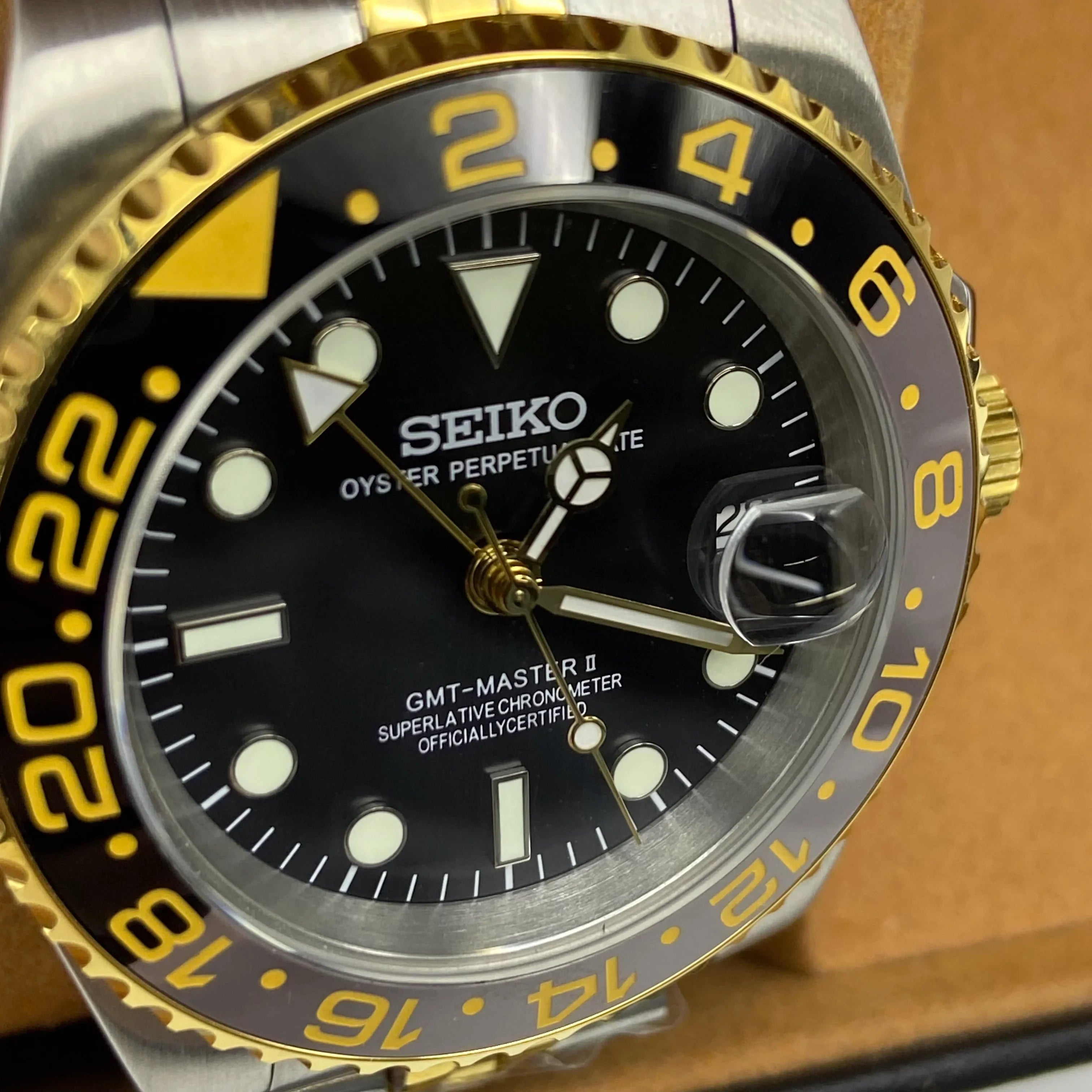 Seiko Mod GMT Master II Two-Tone