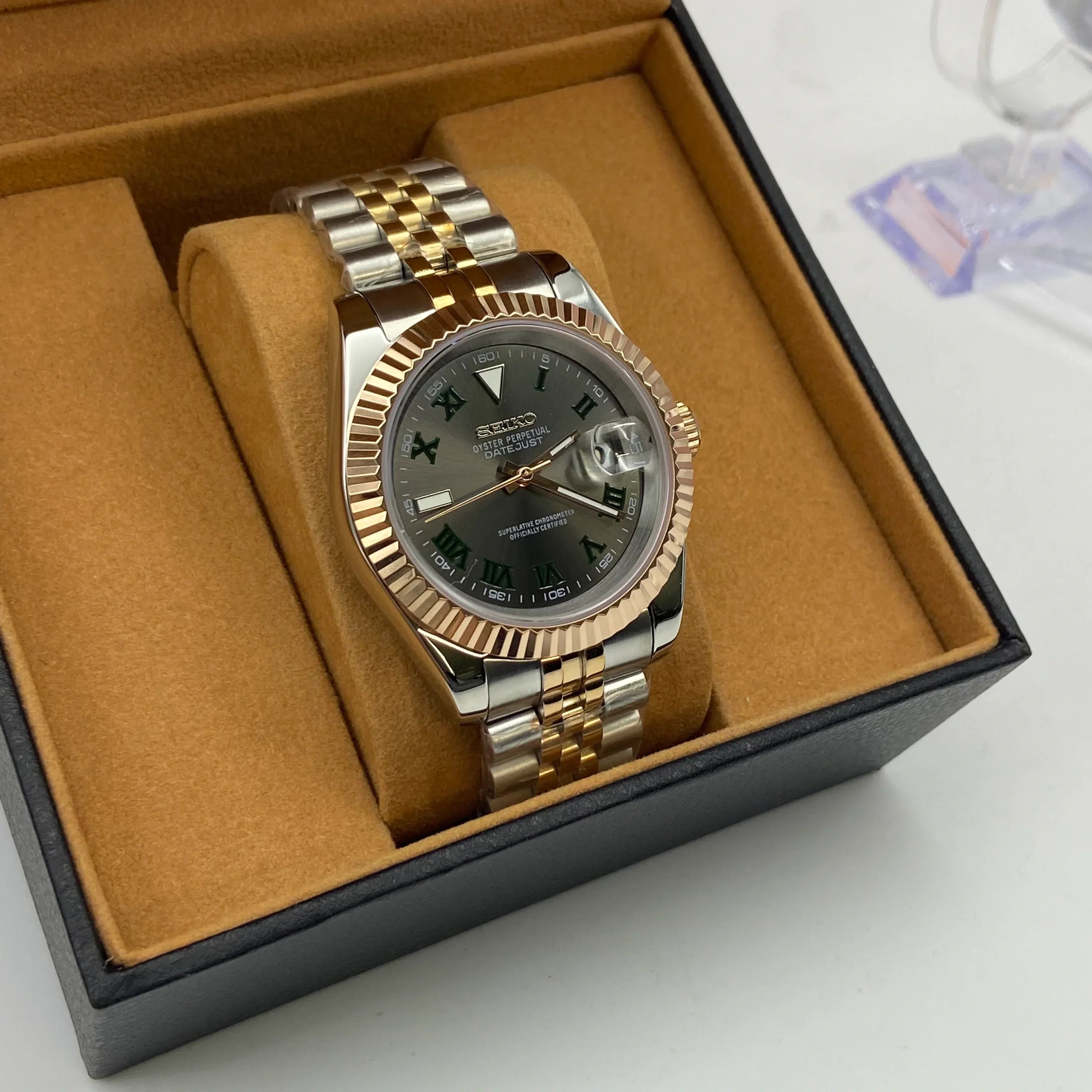 Seiko Mod Datejust Wimbledon bicolore