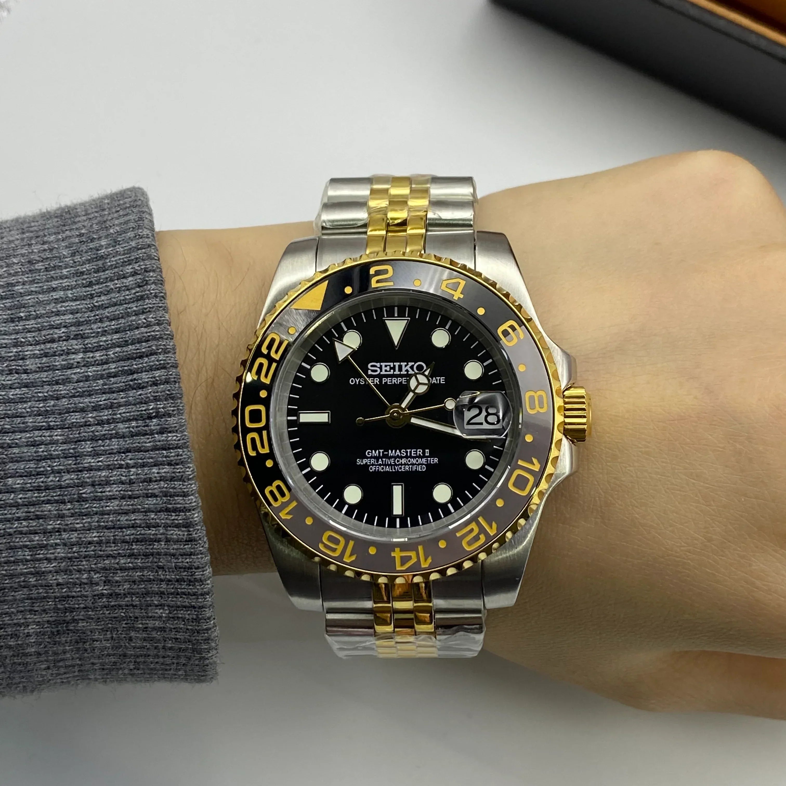 Seiko Mod GMT Master II Two-Tone