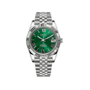 Seiko mod Datejust with green Roman dial automatic watch