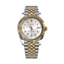 Seiko Mod Datejust Arabic White Two Tone.