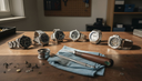 Seven Seiko mod watches on workbench