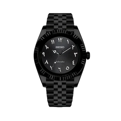 Seiko-Mod-Datejust-Arabic-Panthera-Black