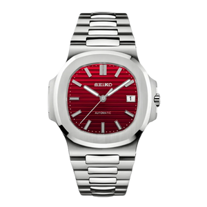 Seiko Mod Nautilus Red.