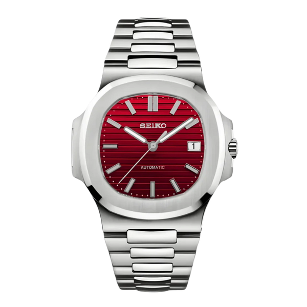Seiko Mod Nautilus Red.
