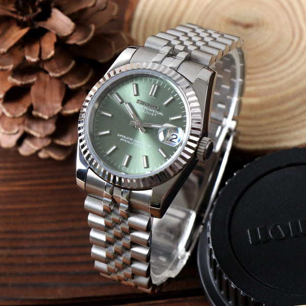 Seiko Mod Datejust Rhodium