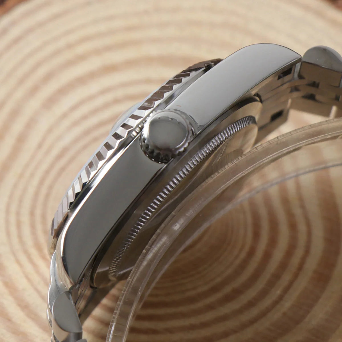 Seiko Mod Datejust Rhodium