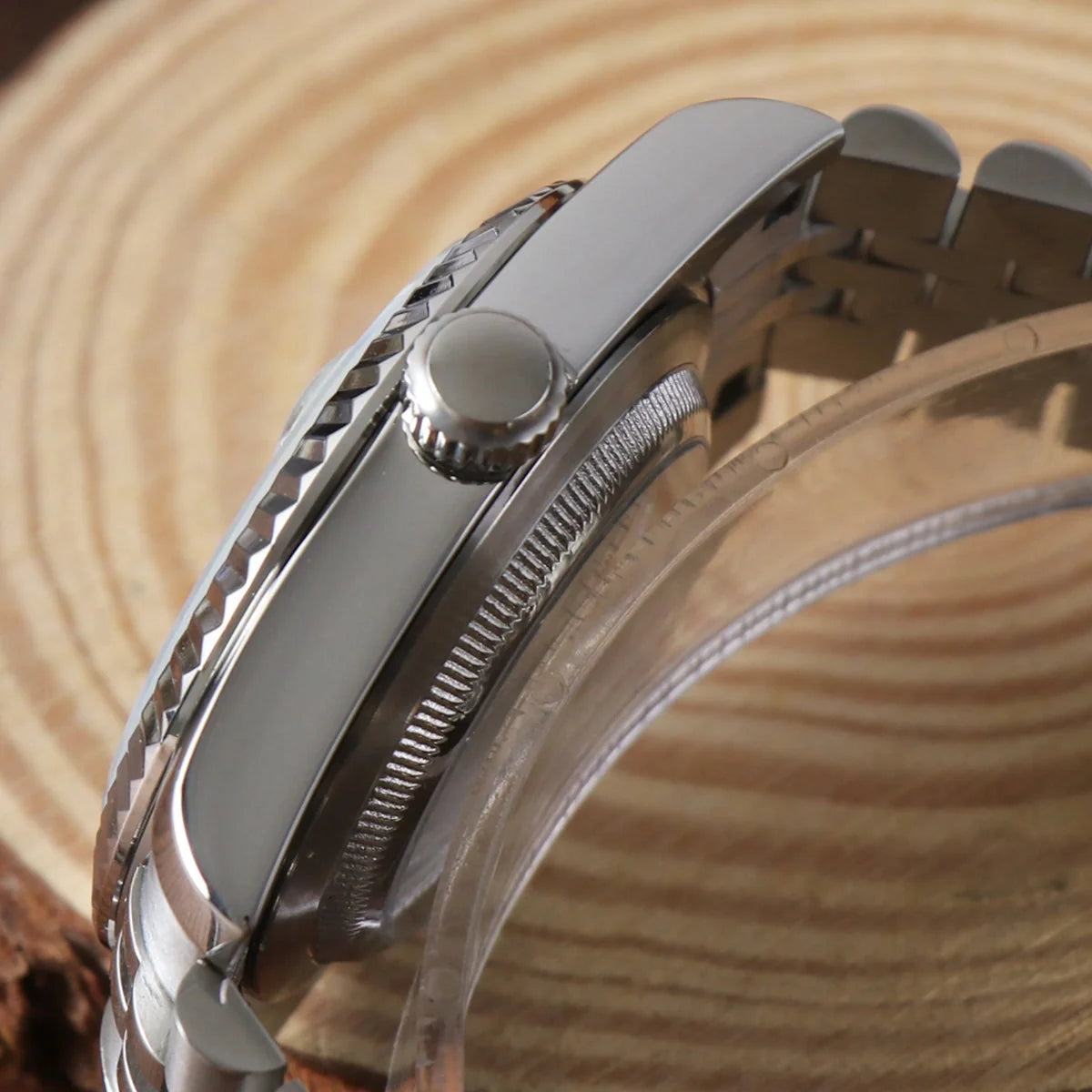 Seiko Mod Datejust Arabe Cristal Vert