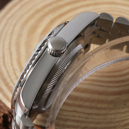 Seiko Mod Datejust Arabe Cristal Vert