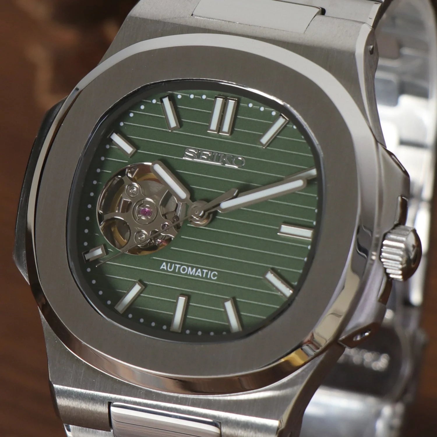 Seiko Nautilus Open Heart Green