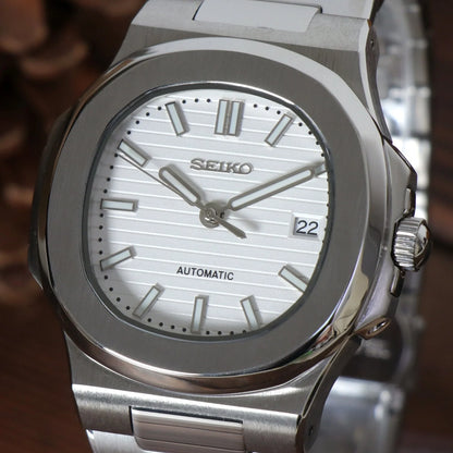 Seiko Mod Nautilus Blanc