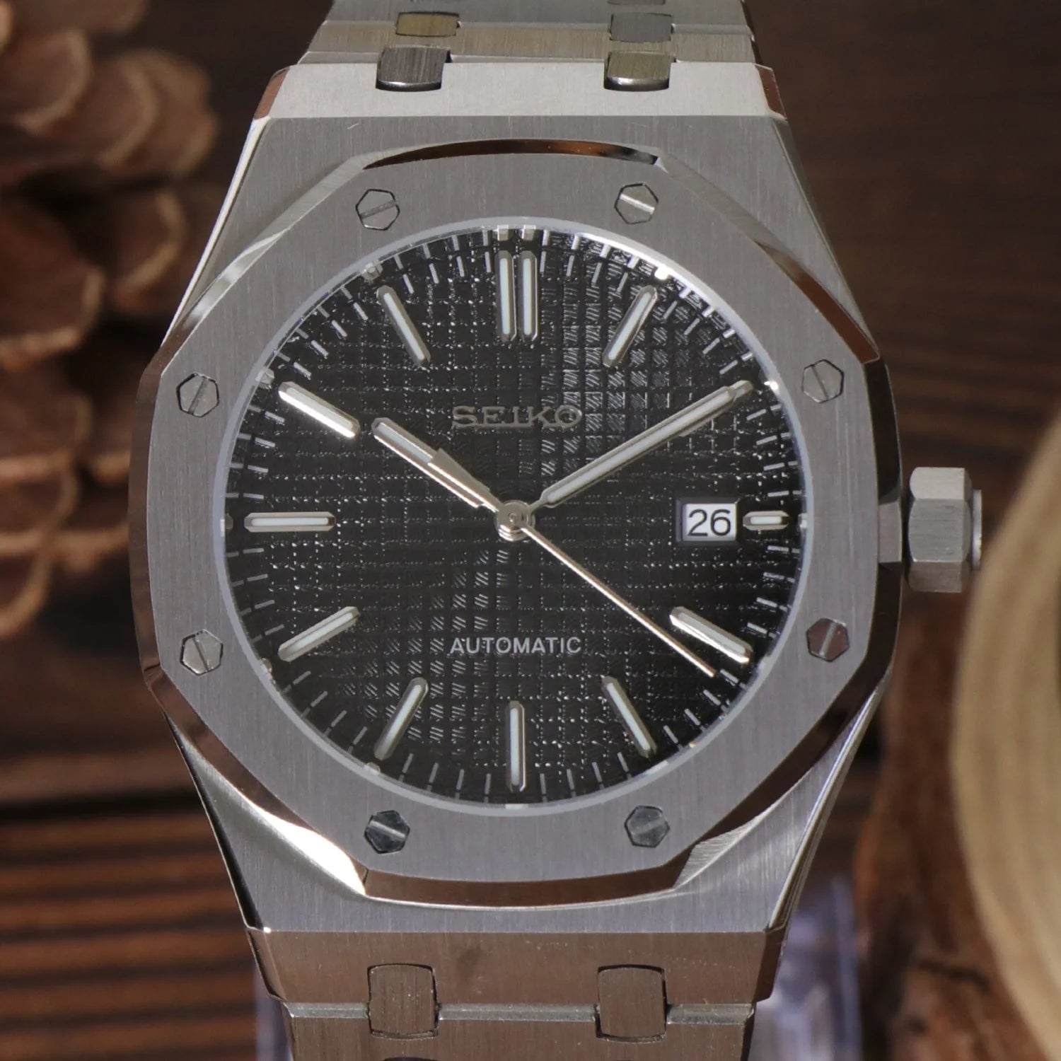 Seiko Mod Royal Oak Black