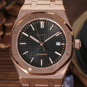Seiko Mod Royal Oak Rose Gold