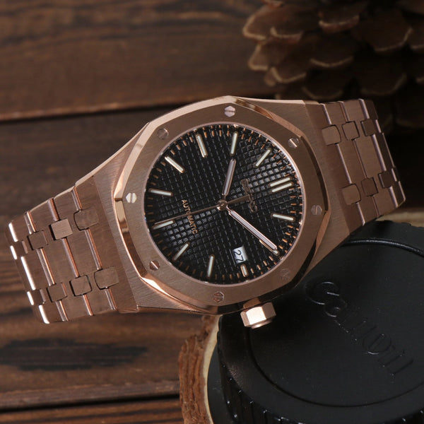 Seiko Mod Royal Oak Rose Gold