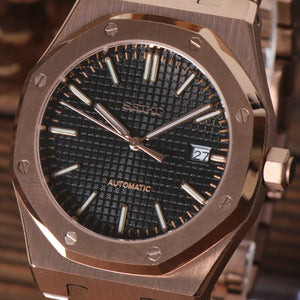 Seiko Mod Royal Oak Rose Gold