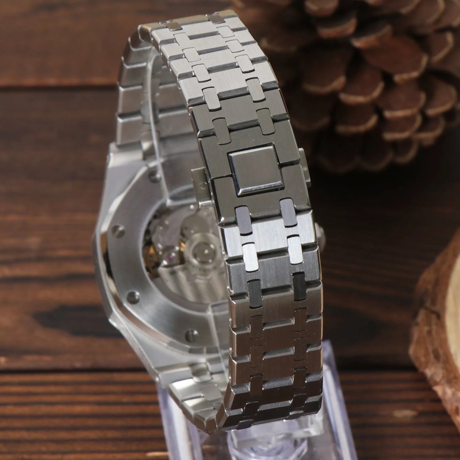 Seiko Mod Royal Oak Skeleton Black