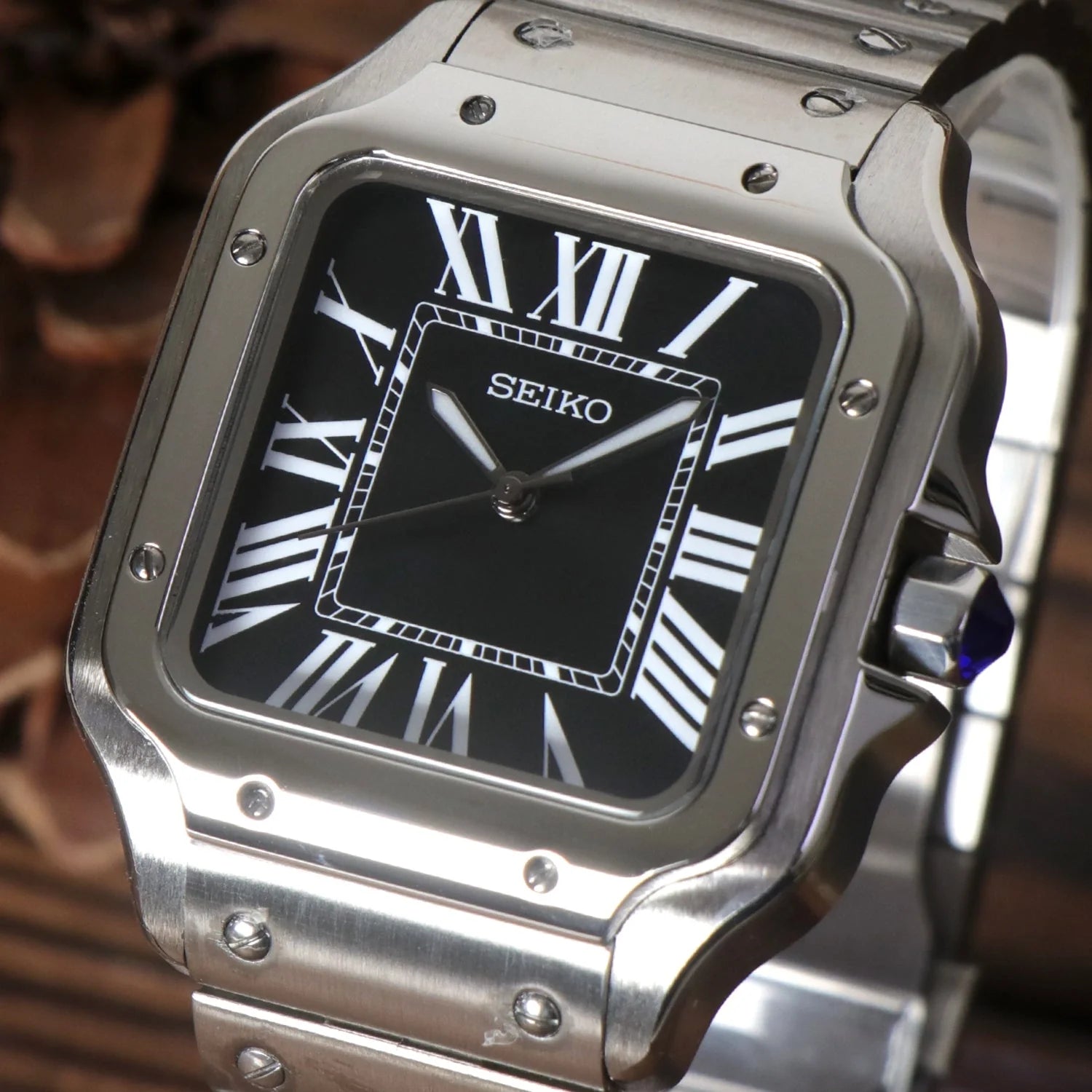 Seiko Mod Santos Classic Black