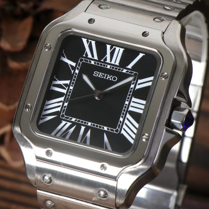 Seiko Mod Santos Classic Noir