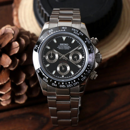 Seiko Mod Daytona Black Panda