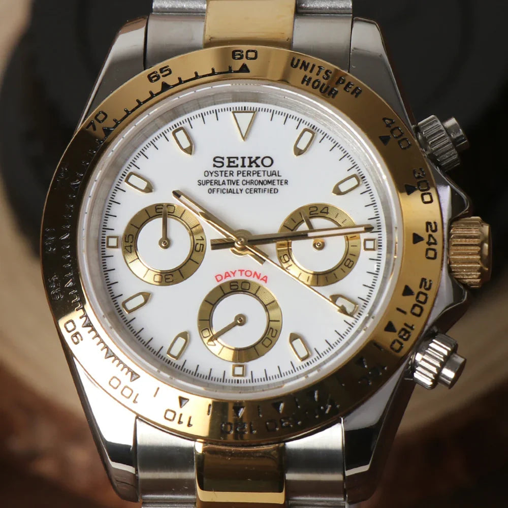 Seiko Mod Daytona Two Tone Gold